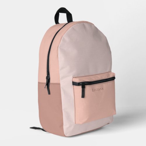 Color Block Personalized with Name Printed Backpack