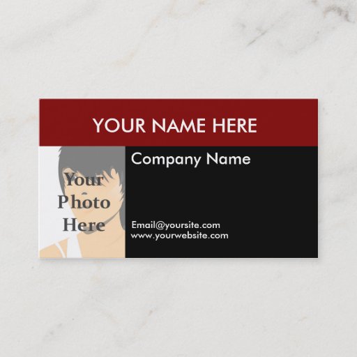 Customizable Color Block Photo Business Card