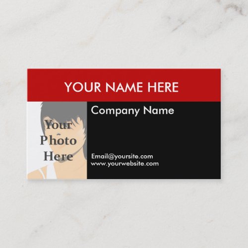 Color Block Photo Business Card