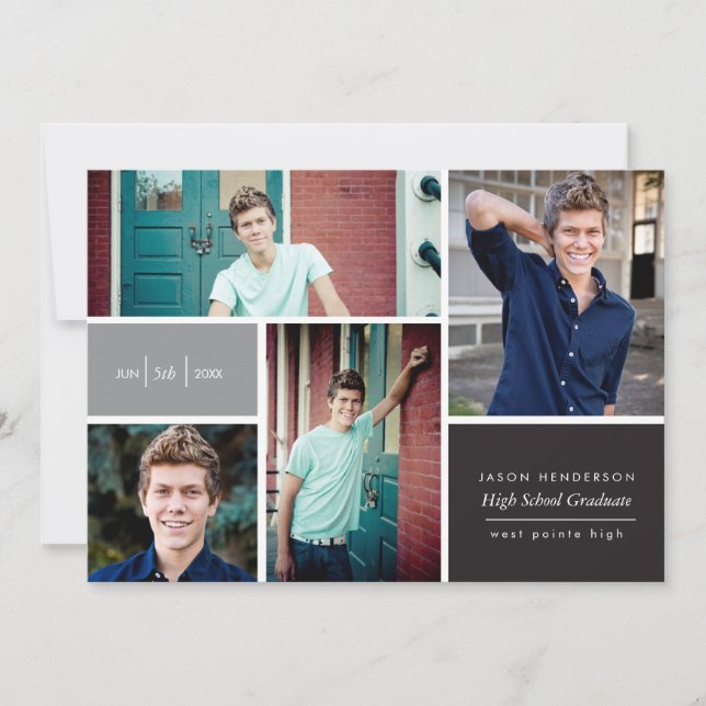 Color Block Photo Grad Announcement (Front)