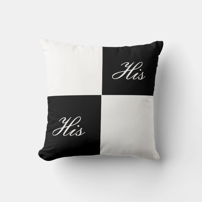 Color Block Pillow His (Front)