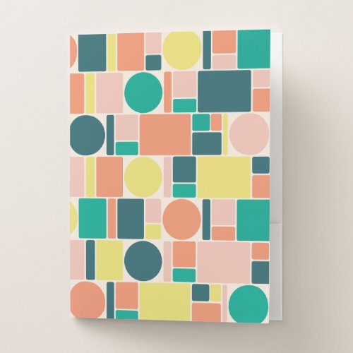 Color Block Pocket Folder