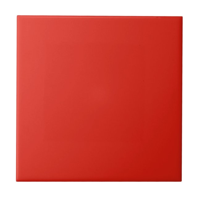 Color Block - Red Ceramic Tile (Front)