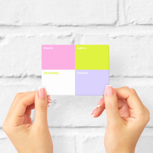 Color Block Sticky Notes Small