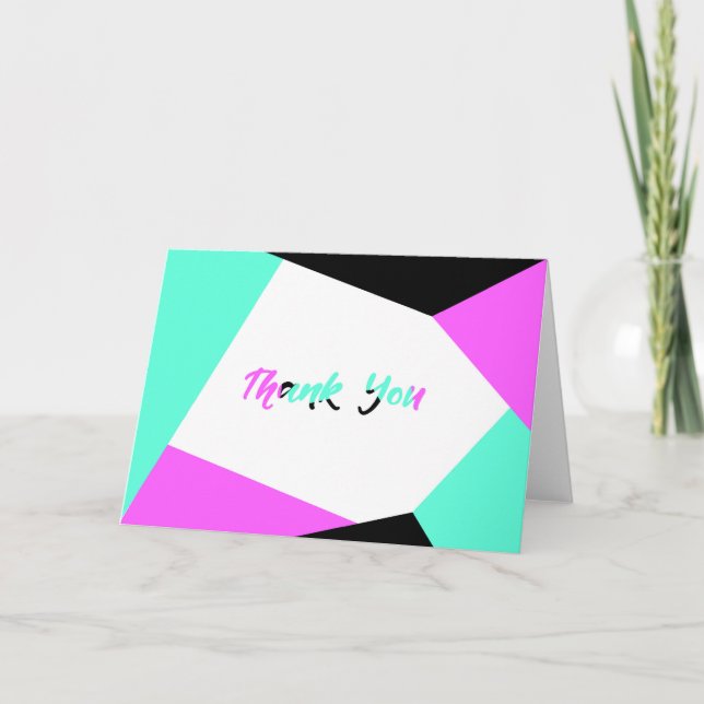 Color Block Thank You Card (Front)