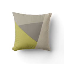 Color Block Triangles Lime Green Beige Taupe 