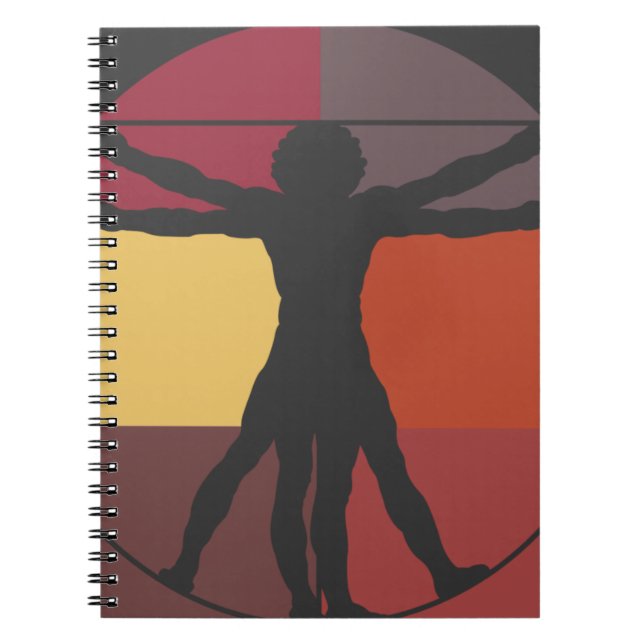 Color Block Vitruvian Man Notebook (Front)