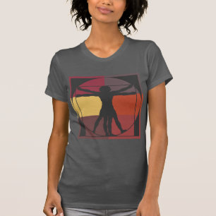 Color Block Vitruvian Man T-Shirt