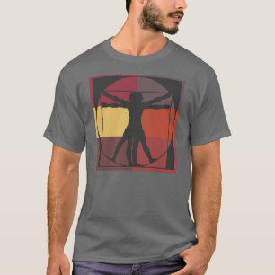 Color Block Vitruvian Man T-Shirt