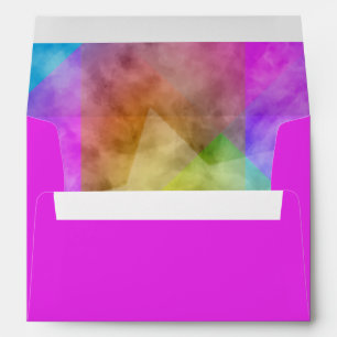 Color Block Watercolor Vibrant Colorful Star Envelope