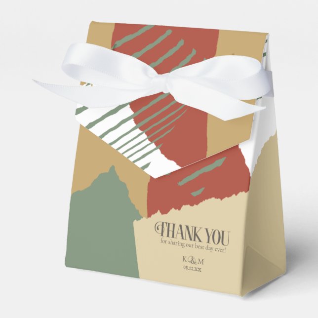 Color Block Wedding Autumn ID740 Favor Boxes (Front Side)