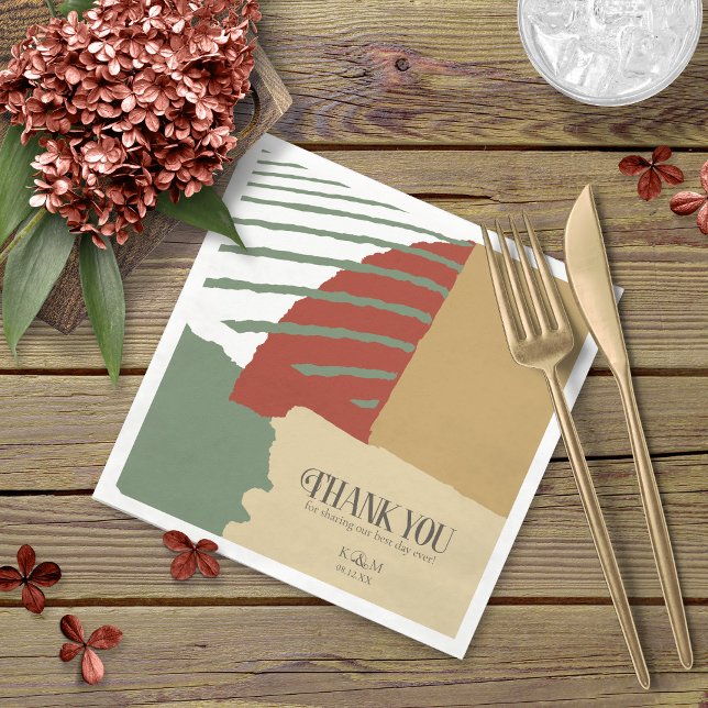 Color Block Wedding Autumn ID740 Napkins (Creator Uploaded)