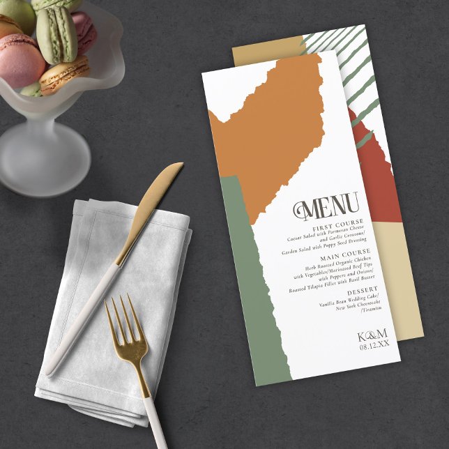 Color Block Wedding Menu Autumn ID740 (Creator Uploaded)