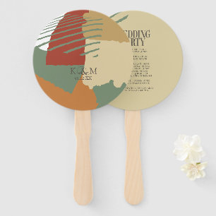 Color Block Wedding Party Autumn ID740 Hand Fan