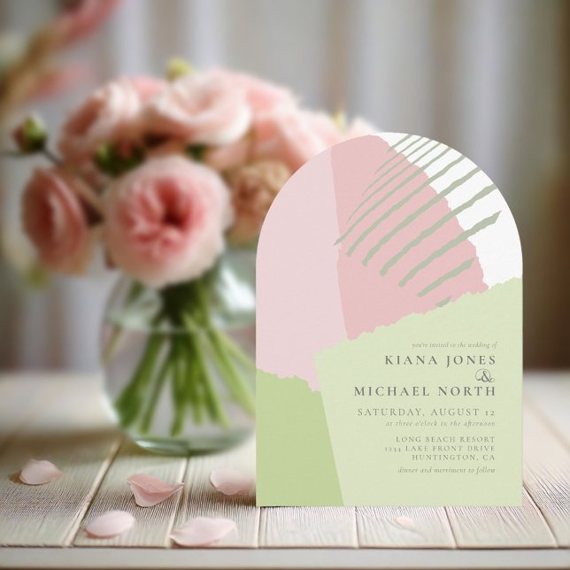 Color Block Wedding Spring Arch ID740 Invitation (Creator Uploaded)