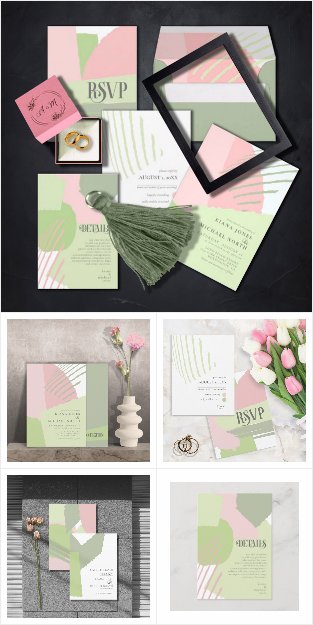 Color Block Wedding Spring Colors