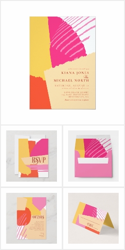 Color Block Wedding Summer Colors