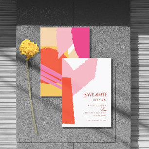 Color Block Wedding Summer ID740 Save The Date