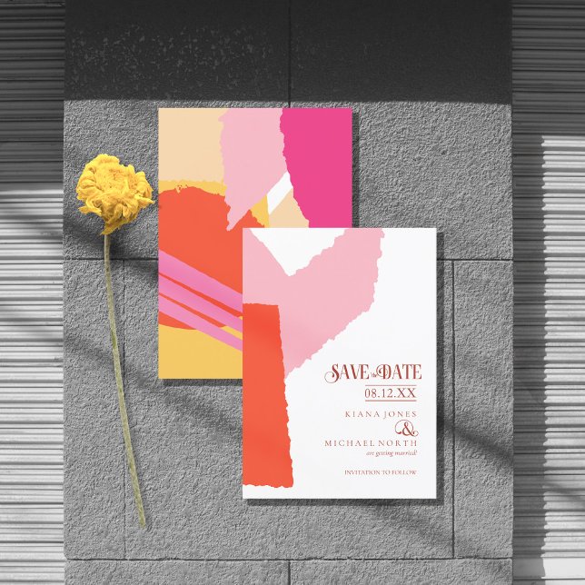 Color Block Wedding Summer ID740 Save The Date (Creator Uploaded)