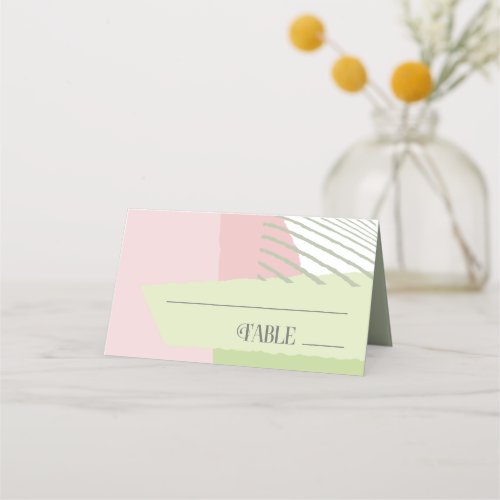 Color Block Wedding Table Spring ID740 Place Card