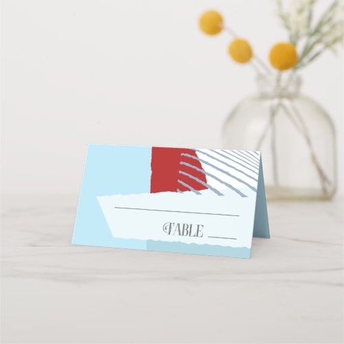 Color Block Wedding Table Winter ID740 Place Card