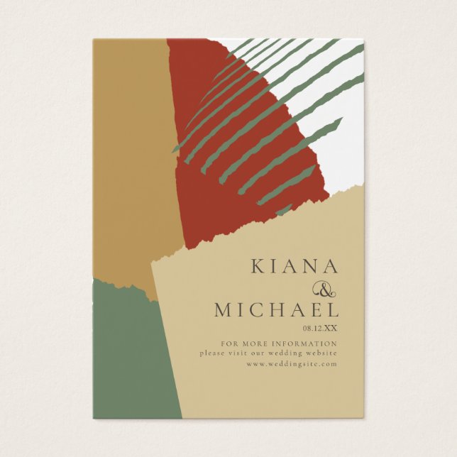 Color Block Wedding Website Autumn ID740 (Front)