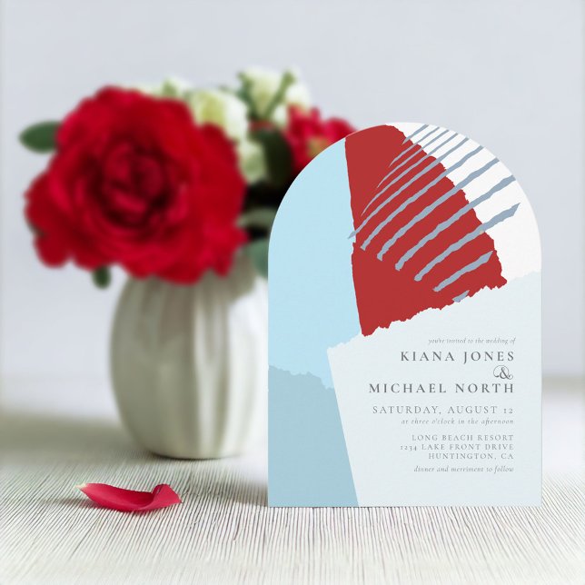 Color Block Wedding Winter Arch ID740 Invitation (Creator Uploaded)