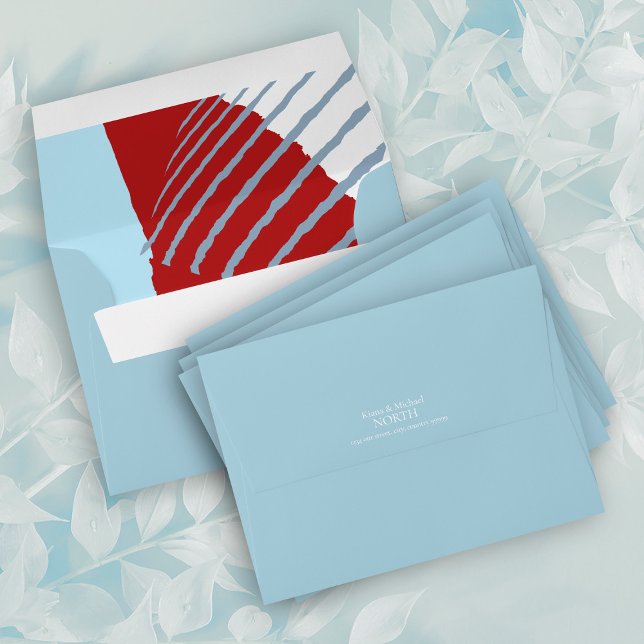 Color Block Wedding Winter ID740 Envelope (Interior/Back In Situ)