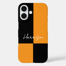 Color Block Yellow Black Modern Personalized