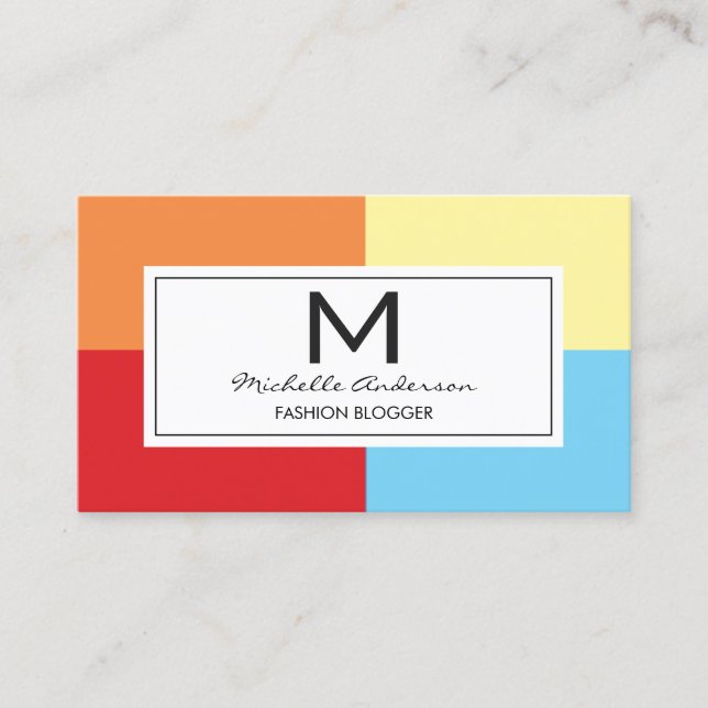 Color Blocks Business Card (Front)