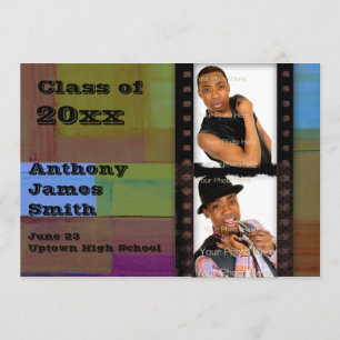 Color Blocks Filmstrip Photo Card