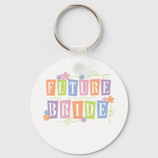 Color Blocks Future Bride Keychain (Front)