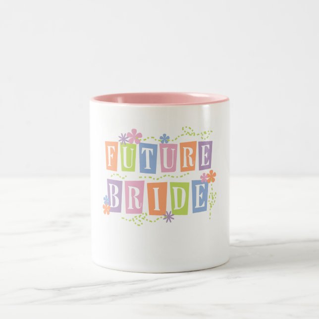 Color Blocks Future Bride Two-Tone Coffee Mug (Center)