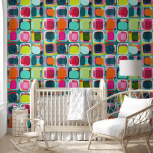 Color Blocks Geometric Pattern Colorful Wallpaper