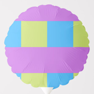 Color Blocks Green Purple Blue Balloon