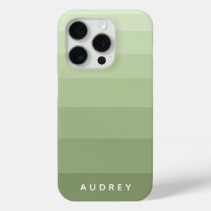 Color Blocks Monochromatic Custom Text iPhone 15 Pro Case