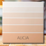 Color Blocks Peach Fuzz | Elegant Name Ceramic Tile<br><div class="desc">Color Blocks Peach Fuzz | Elegant Personalized Name | Classic | Elegant | Trendy | Stylish | Gift</div>