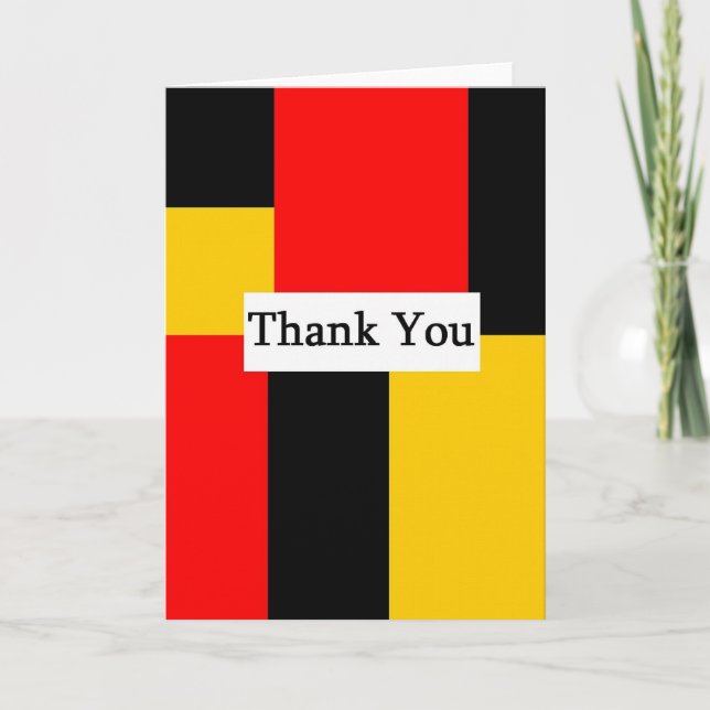 Color Blocks Thank You Card (Front)