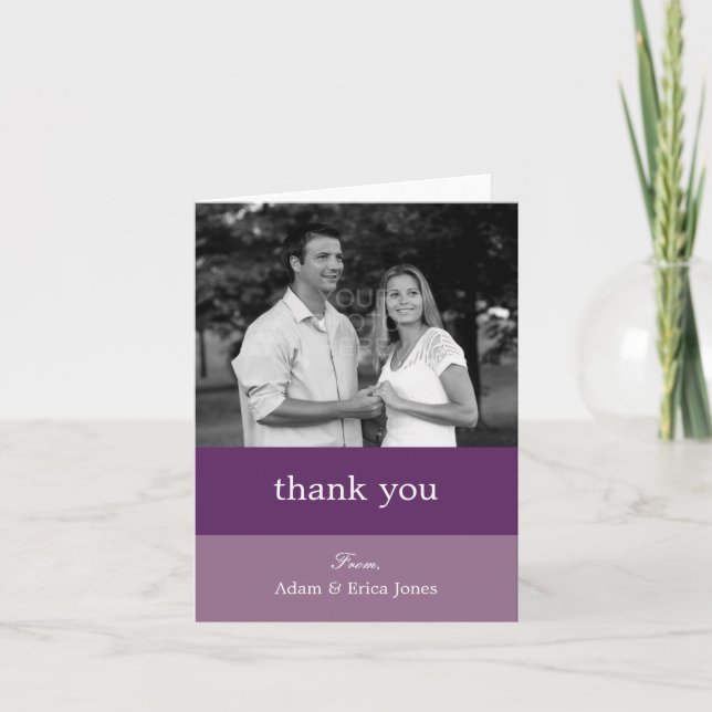 Color Blocks Thank You Cards (Purple) (Front)