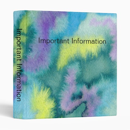 Color Bloomz Binder Notebook Monogram