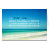 Color Blue Beach Photo Card (Front Horizontal)