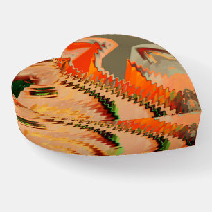 Color break with zig zag or wave effect paperweigh paperweight