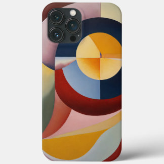 color brown blue yellow round iPhone 13 pro max case