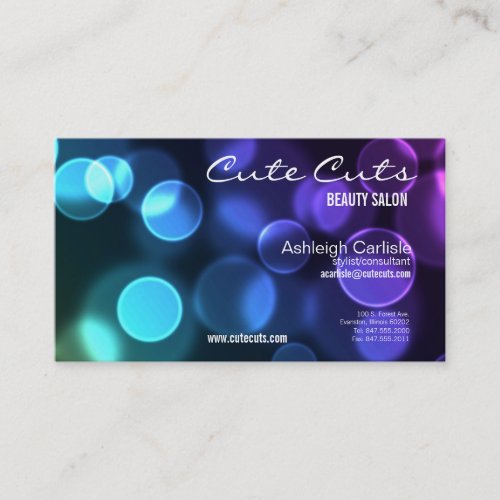 color bubbles business card