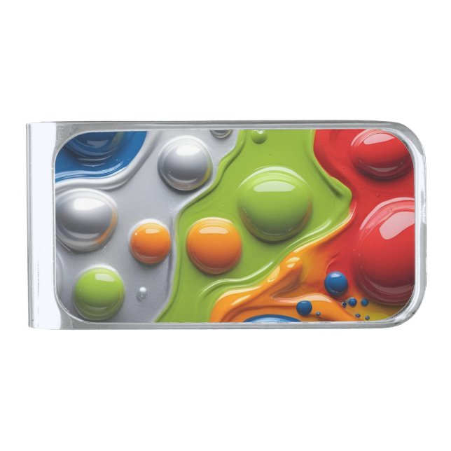 Color Bubbles Money Clip (Front)