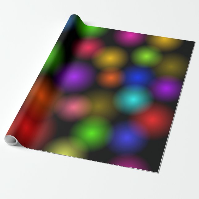 Color Bubbles Wrapping Paper (Unrolled)