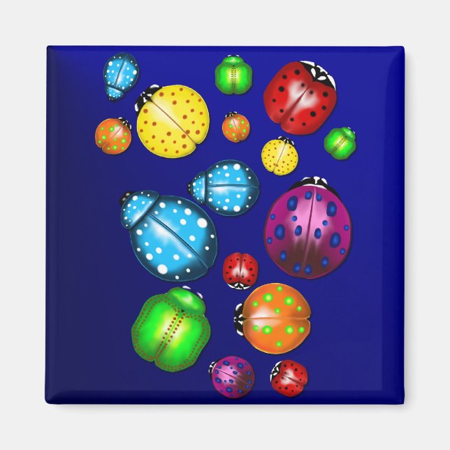 Color Bug Pillow Magnet (Front)