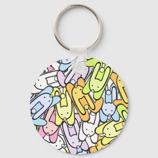 color bunnies keychain