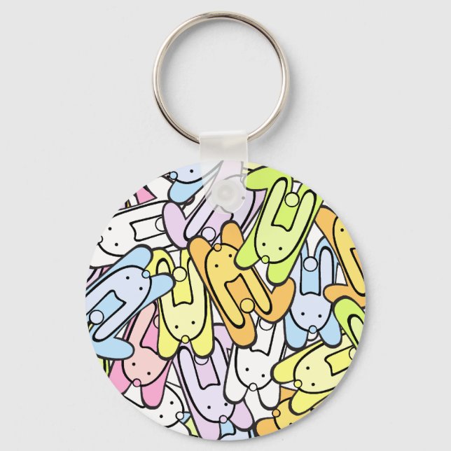 color bunnies keychain (Front)