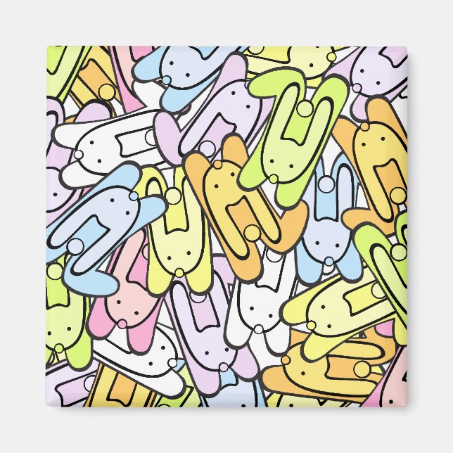 color bunnies magnet (Front)